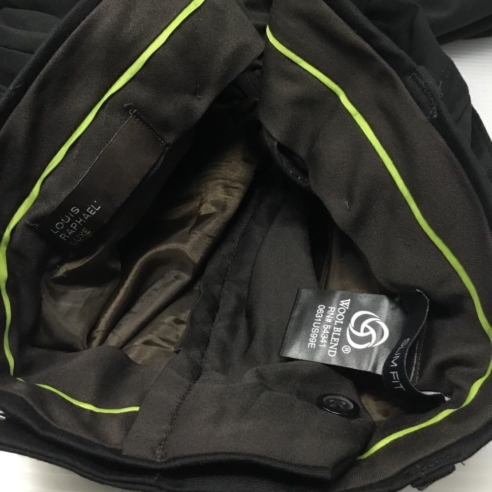 Louis Raphael Solid Stretch Slim Fit Pants (F14) - image 6